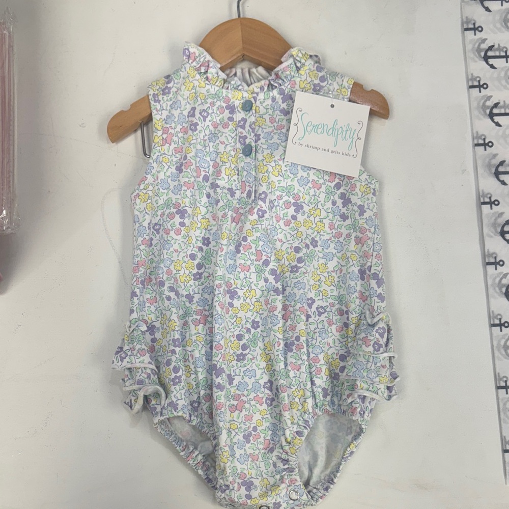 Seersucker Kids Floral Bodysuit